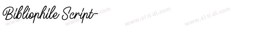 Bibliophile Script字体转换
